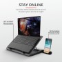 Stand/Cooler notebook Trust GXT 1125 Quno, max 17.3 inch, 5 ventilatoare, suport de telefon detasabil TRUST - 5